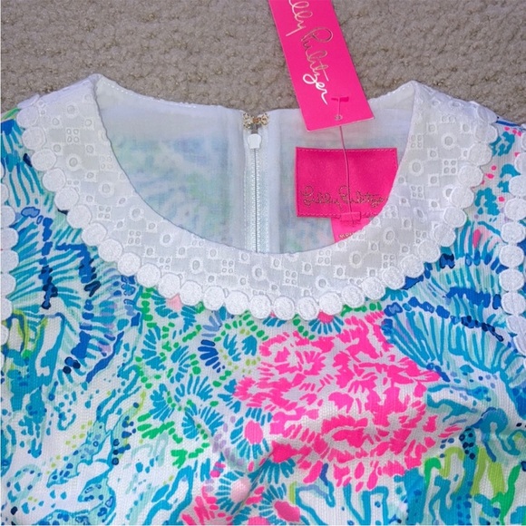 Lilly Pulitzer Mila Stretch Shift Dress in Multi Sink Or Swim - Picture 4 of 8